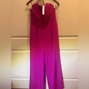 Trina Turk Furano hot  Pink Jumpsuit strapless NWT Elegant $298